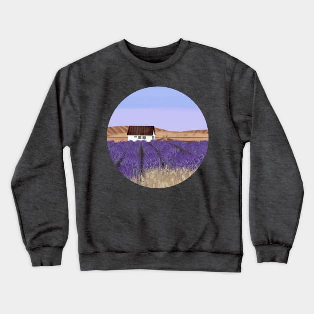 Lavender cottage Crewneck Sweatshirt by KatherineBlowerDesigns